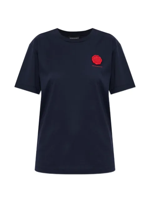 Emporio Armani mercerized jersey T-shirt Valentine's Day capsule Blue EW005281AF10003