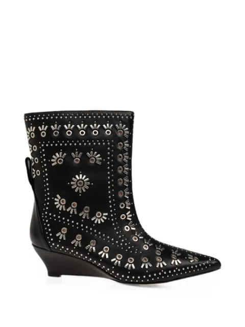 ODISSI stud-embellished wedge ankle boots Black OD47054A24000