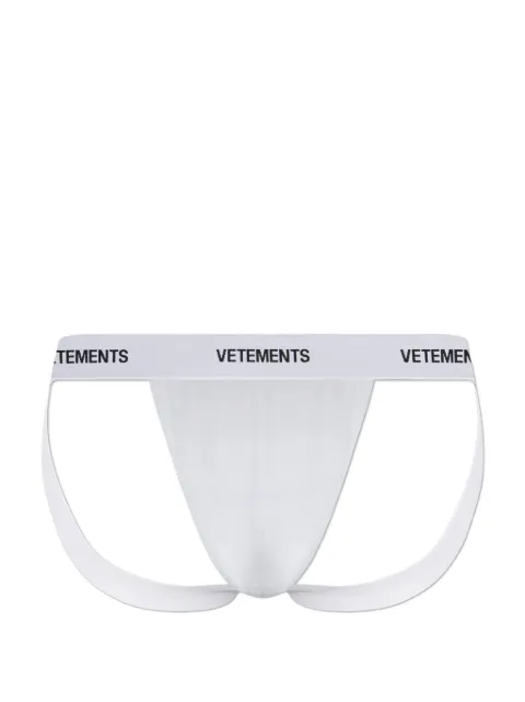 VETEMENTS logo-waistband jockstraps White MA66UN110W0