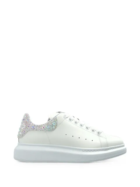 Alexander McQueen Oversized crystal-embellished sneakers White 666407WIAK2