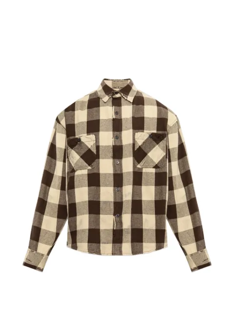 Diesel check distressed shirt Brown A227870HNBX