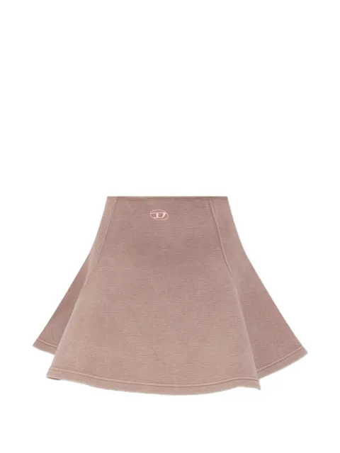 Diesel O-Alba logo-embroidered flared skirt Pink A232650PLCP