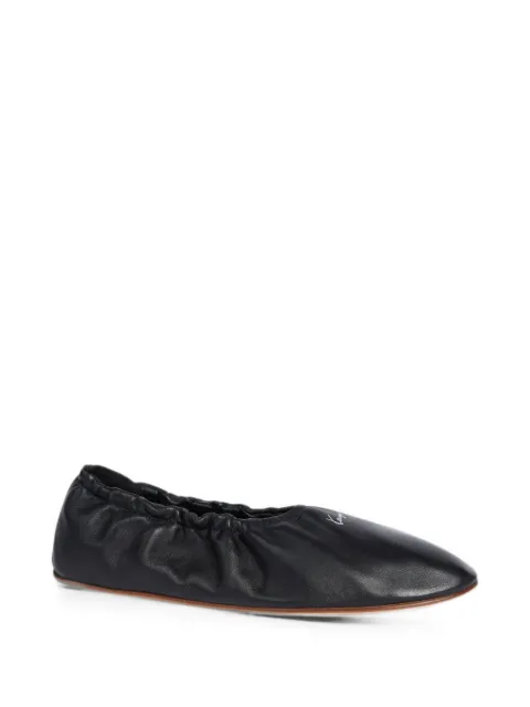 Kenzo KENZO Ballet elasticated logo-print ballet flats Black FG62BA110L79