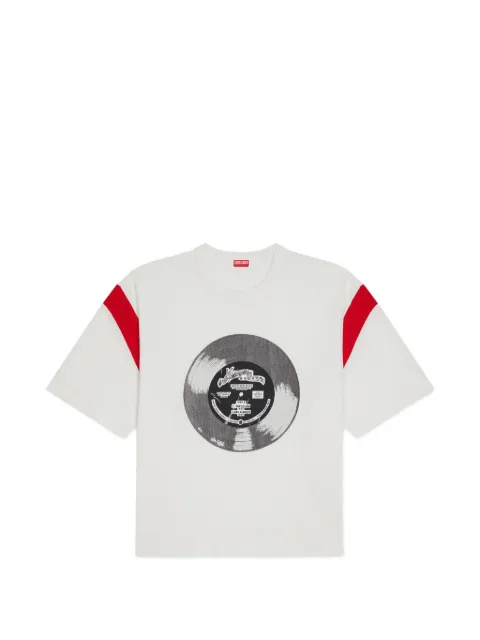 Kenzo Kenzo Sounds vinyl-motif T-shirt White FG62TS5564SK