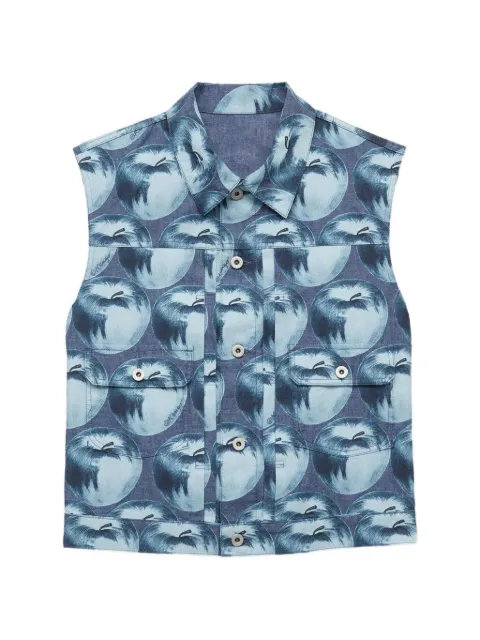 Kenzo Apple Pop denim vest Blue FG65DV0077F1
