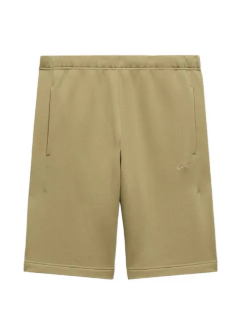 Kenzo Signature-embroidered cotton track shorts Green FG65SH2524MJ