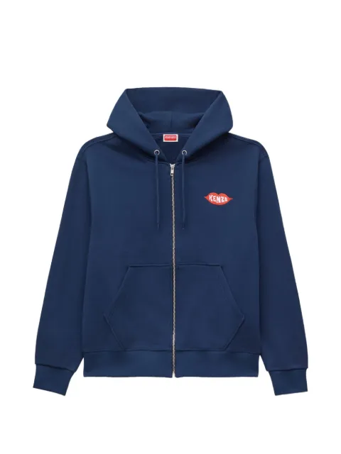Kenzo Kenzo Loves embroidered zip-up hoodie Blue FG65HO2684MJ