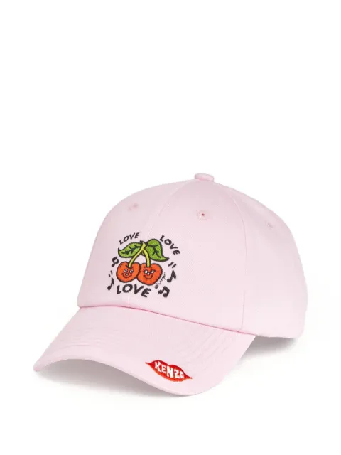 Kenzo KENZO Loves embroidered 6-panel cap Pink FG68AC601F46