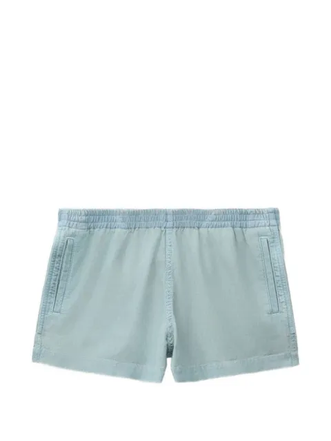 Kenzo KENZO Sounds washed chambray mini shorts Blue FG62DS2026F3