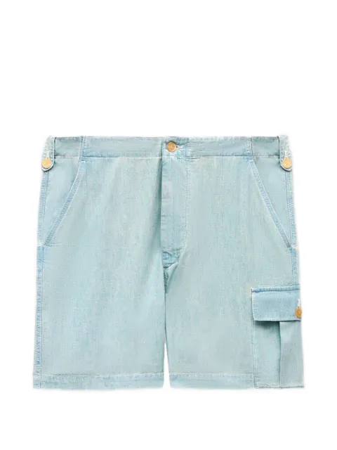 Kenzo KENZO Sounds chambray cargo shorts Blue FG65DS3426F3