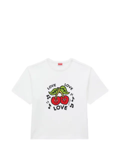 Kenzo KENZO Loves cherry-print T-shirt White FG62TS3584SG