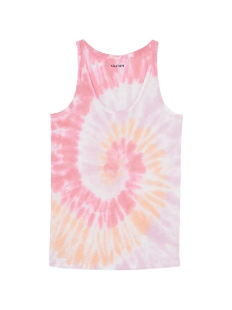 kujten Soft Sunny tie-dye scoop-neck tank top Pink 2371