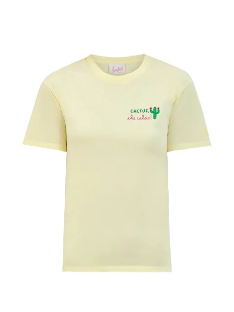MC2 Saint Barth Emilie embroidered T-shirt Yellow EMILIE