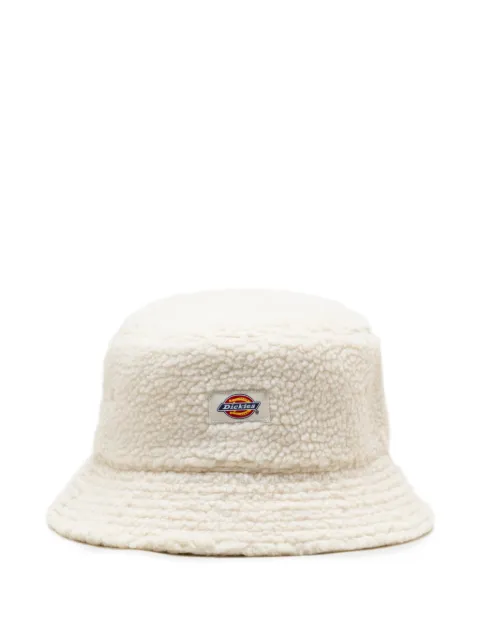 Dickies Construct logo-patch bucket hat White DK0A4XRAF901