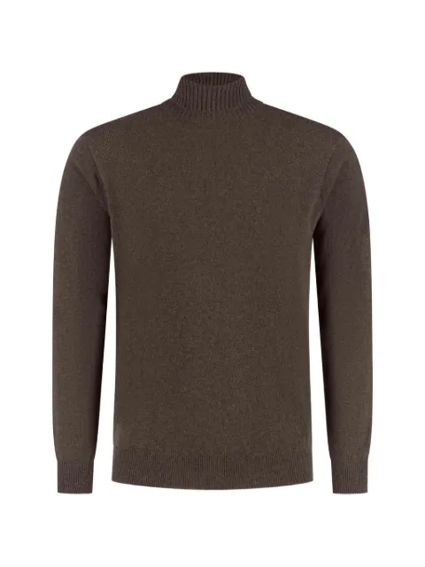 Doriani Cashmere high-neck ribbed-trim sweater Brown 12002C7PC1020904