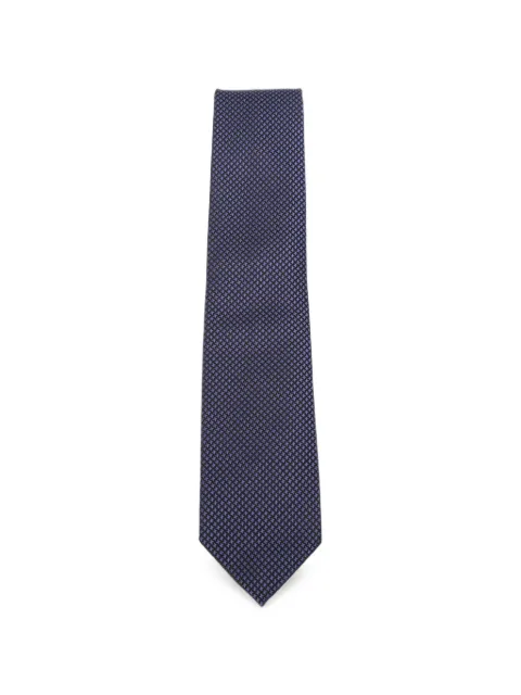 TOM FORD micro-houndstooth silk tie Blue STE001S0341VAP