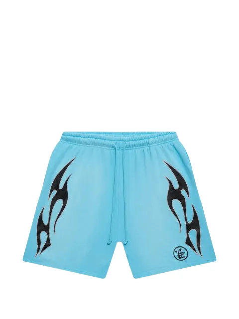 HELLSTAR Studios flame-print shorts Blue HSR362