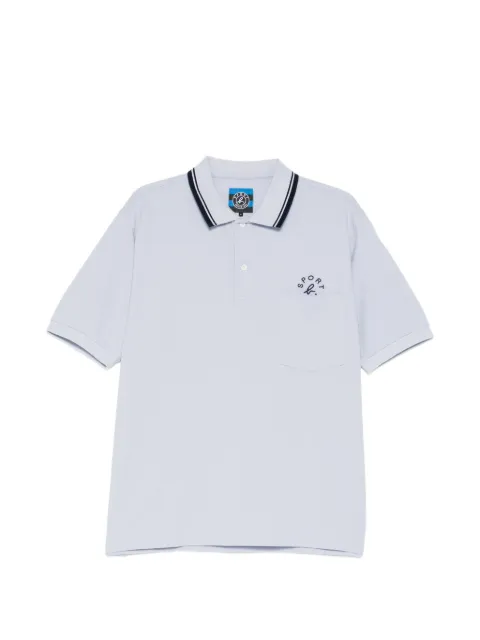 SPORT b. by agnès b. logo-embroidered polo shirt Blue 1749QJ2D