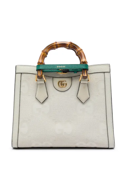 Gucci Pre-Owned 2016-2026 Medium Jumbo GG Canvas Bamboo Diana satchel Brown LLQ6S2Y5NYGNEHFY