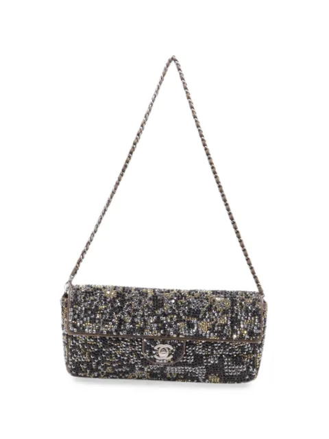 CHANEL Pre-Owned East West Flap shoulder bag Grey GILTPUUSBA767871W