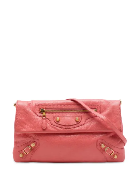 Balenciaga Pre-Owned 2014 Lambskin Motocross Giant 12 Envelope Clutch With Strap crossbody bag Pink IF2M0B1B57V0U3QL