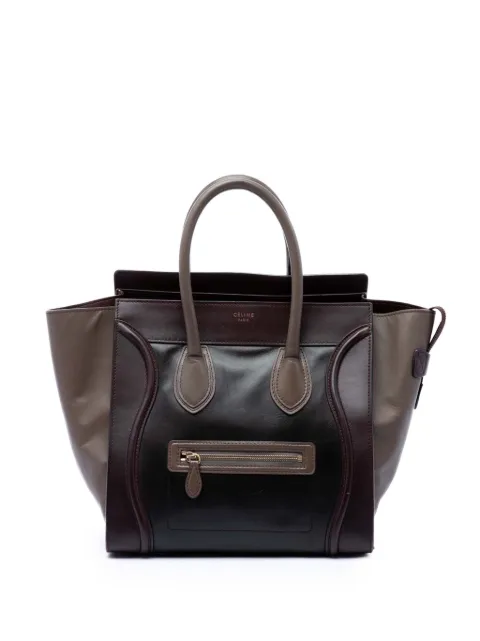 Celine Pre-Owned 2012 Mini Tricolor Calfskin Luggage tote bag Red IDVWC6AHG5ONT3H9