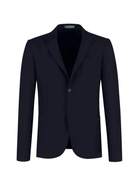 Corneliani single-breasted patch-pocket blazer Blue 28X5792A182