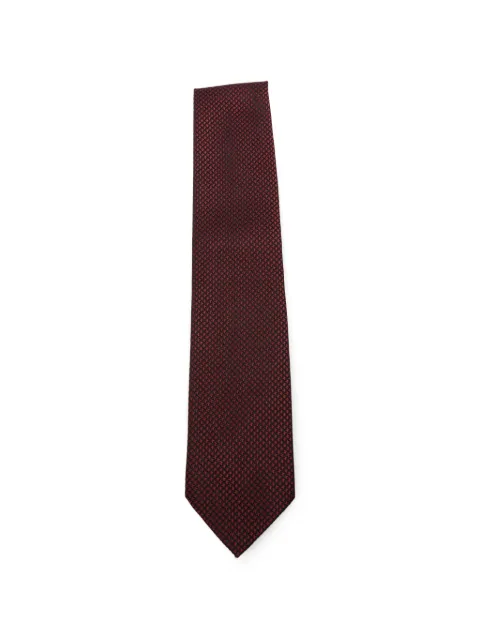 TOM FORD houndstooth-pattern silk tie Red STE001S0341