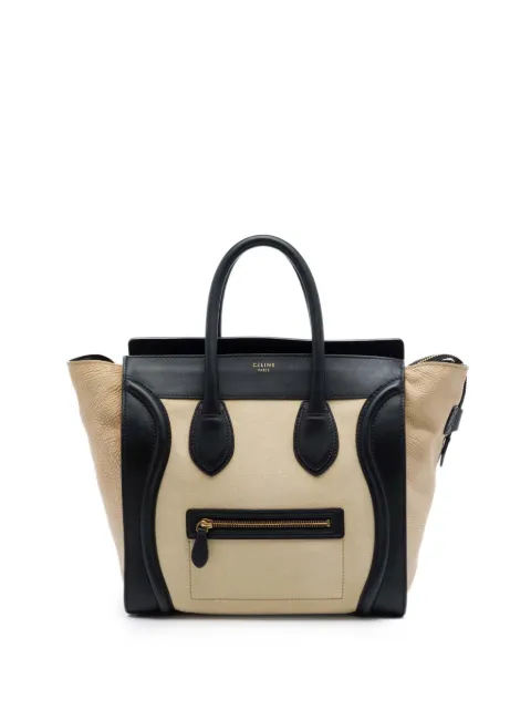 Celine Pre-Owned 2010 Mini Bicolor Leather Luggage tote bag Black CT3TRO7PZ1L99TGH