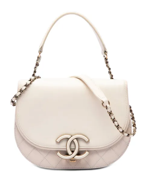 CHANEL Pre-Owned 2016-2017 Small Calfskin Coco Curve Flap satchel Brown BSMK7EOMLQQFDI76