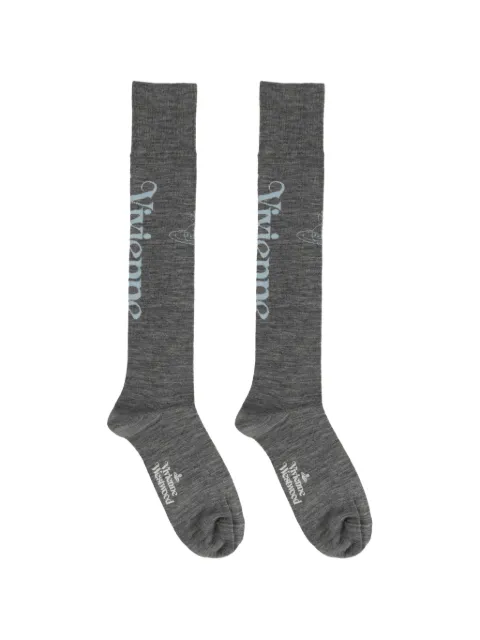 Vivienne Westwood logo-embellishment socks Grey 81040002K007Q