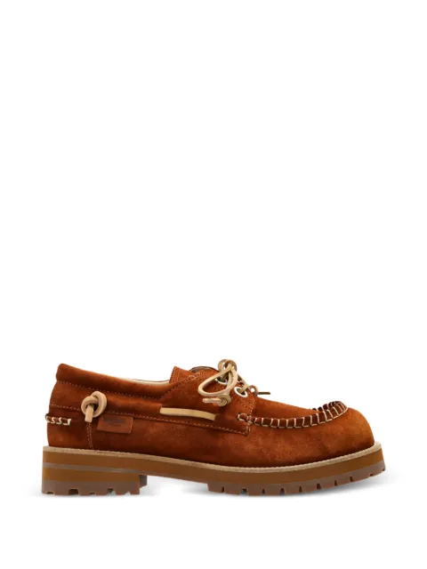 Moschino suede boat loafers Brown MB10354G0PGF0