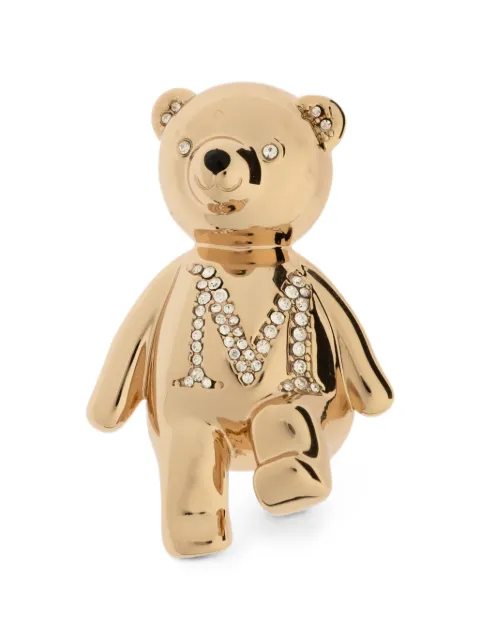Max Mara crystal-embellished bear brooch Gold SHINY2624756072
