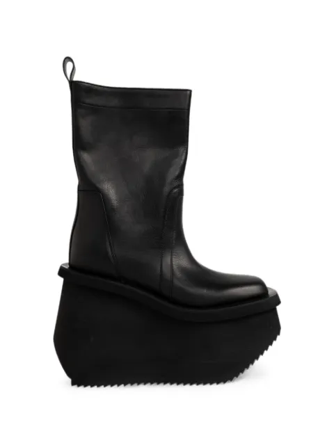 Rick Owens Factory Boots platform ankle boots Black RU02F4883LOO
