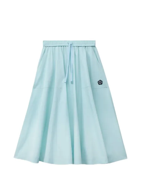 Kenzo Boke Flower 2.0 A-line midi skirt Blue FG52JU3299FI