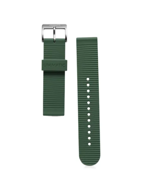 unimatic ridged buckle-fastening watch strap Green UTTSETWOODLANDSSB22