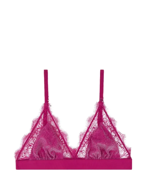 Love Stories lace-trim metallic-finish bra Pink L2331005505