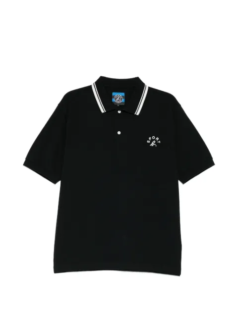 SPORT b. by agnès b. logo-embroidered polo shirt Black 1749QJ2D