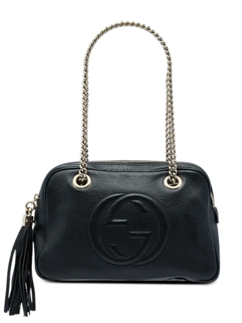 Gucci Pre-Owned 2016-2026 Leather Soho Chain Zip shoulder bag Black E9VES9KCM6UEPOC9
