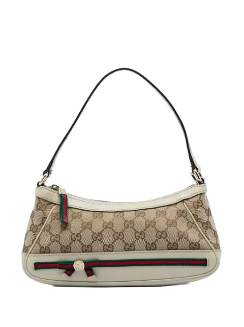 Gucci Pre-Owned 2016-2026 GG Canvas Web Mayfair shoulder bag Neutrals AORHF352LOAEK0PO
