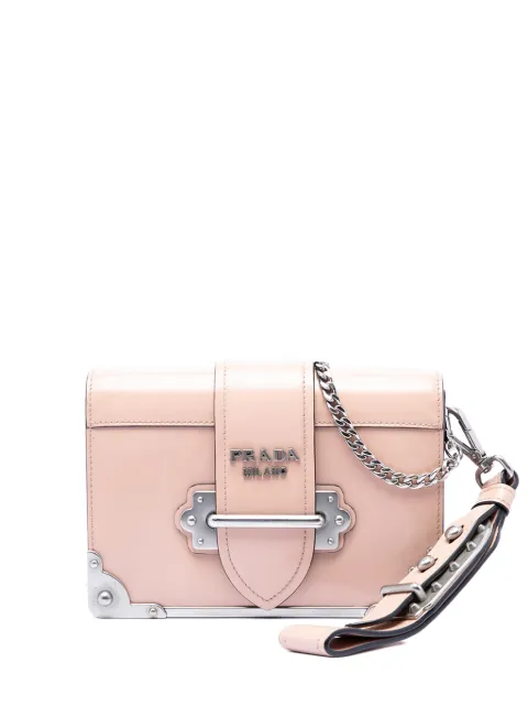 Prada Pre-Owned 2013-2026 Spazzolato Soft Calfskin Cahier crossbody bag Pink XXLZFDZSVN88RRSY