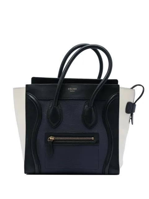 Celine Pre-Owned 2013 Micro Tricolor Leather Luggage tote bag Blue X0LJRBL05EMF52OQ