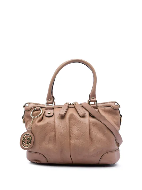 Gucci Pre-Owned 2016-2026 Guccissima Sukey satchel Brown 9ABYUAE5XEB9BL56