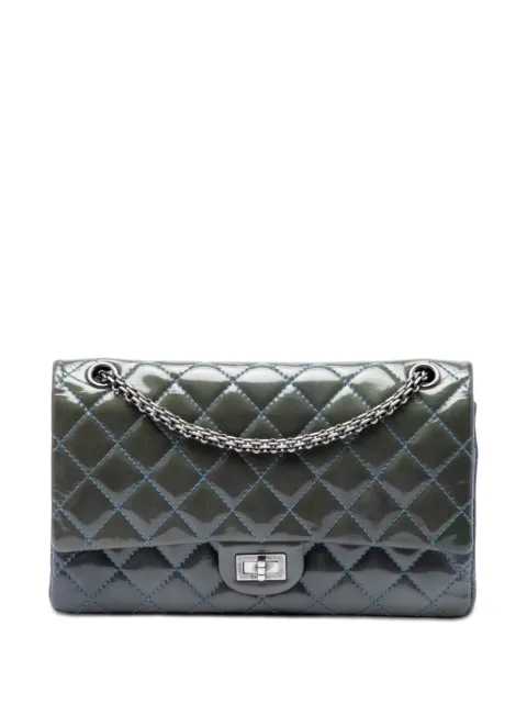 CHANEL Pre-Owned 2011 Quilted Patent Reissue 2.55 Double Flap 226 crossbody bag Green 8FL2BQ7BKLPVGQRH