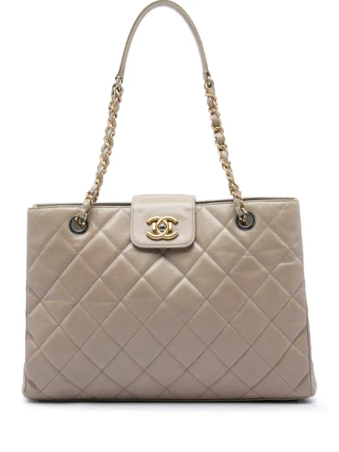 CHANEL Pre-Owned 2014-2015 Quilted Glazed Calfskin Daily Walk tote bag Neutrals 85WHPEXD0ACR8Q5T