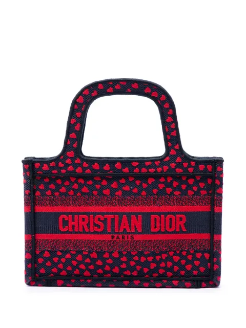 Christian Dior Pre-Owned 2021 Mini Embroidered Canvas Pop Heart I Love Paris Book Tote handbag Black 6UOI9P9NCE5Y6H27