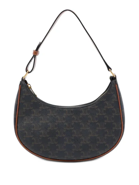 Celine Pre-Owned 2021 Medium Triomphe Coated Canvas Ava shoulder bag Brown UDX99RQB2LAHLWSY