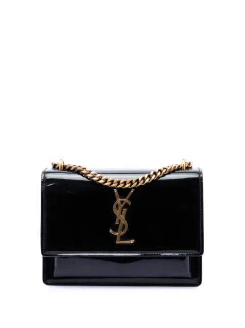 Saint Laurent Pre-Owned 2018 Small Patent Monogram Sunset crossbody bag Black 48FA15POAMQPANVS