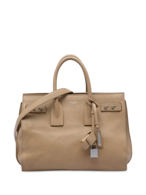 Saint Laurent Pre-Owned 2018 Small Grained Calfskin Supple Sac De Jour satchel Brown 4894E1E49DYALZTX