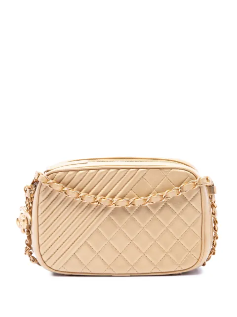 CHANEL Pre-Owned 2014-2015 Small Quilted Lambskin Coco Boy Camera Bag crossbody bag Gold 466EQG6SQ5H5QMIA